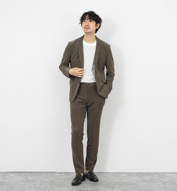 Stutostein「《ビジカジ/セットアップ対応》ストレッチコードピケ ジャケット 26SS」|テーラードジャケット|