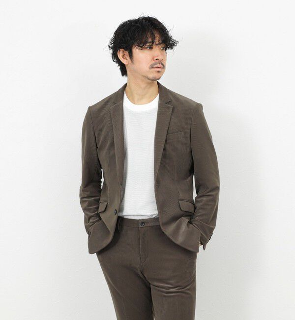 Stutostein「《ビジカジ/セットアップ対応》ストレッチコードピケ ジャケット 26SS」|テーラードジャケット|