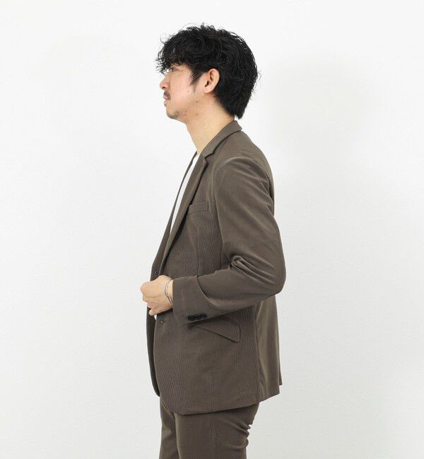 Stutostein「《ビジカジ/セットアップ対応》ストレッチコードピケ ジャケット 26SS」|テーラードジャケット|