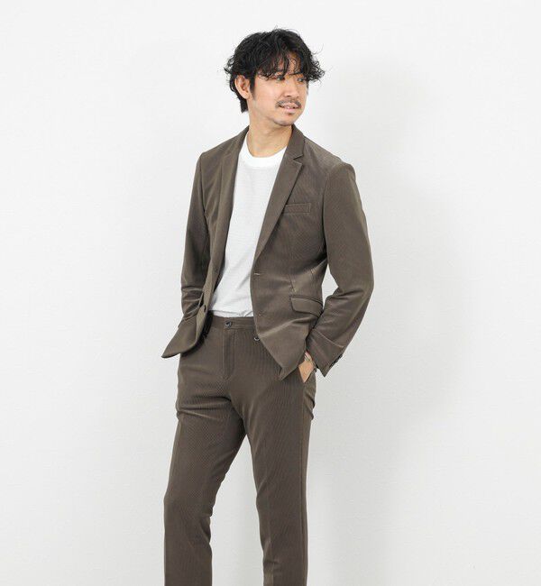 Stutostein「《ビジカジ/セットアップ対応》ストレッチコードピケ ジャケット 26SS」|テーラードジャケット|