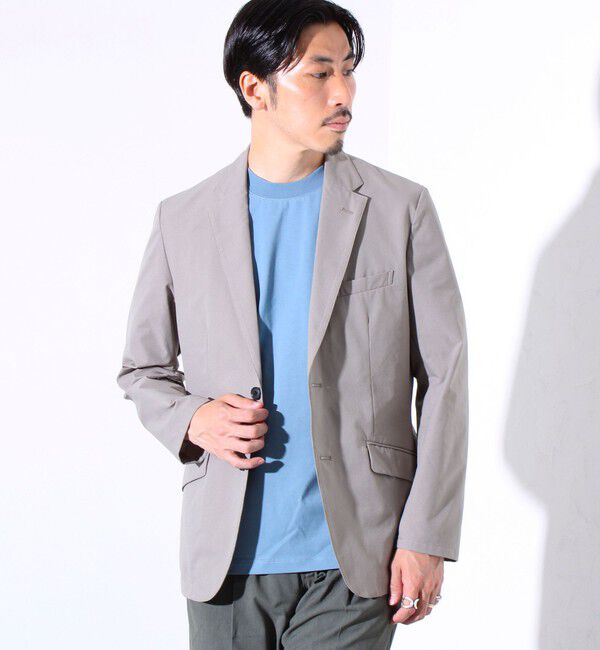 GLOSTER「【セットアップ/ビジカジ対応】エアードッツ 快適軽量 セットアップテーラードジャケット」|テーラードジャケット|グレーベージュ