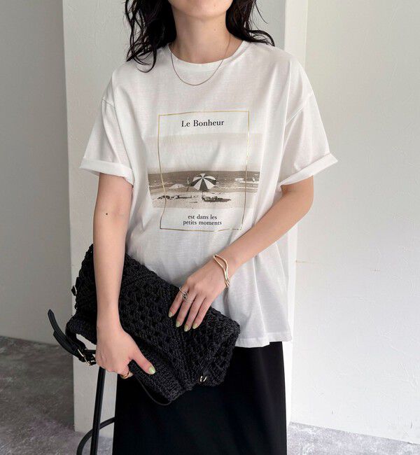 fredy emue「シルケットBEACH PHOTO Tシャツ」|Tシャツ・カットソー|