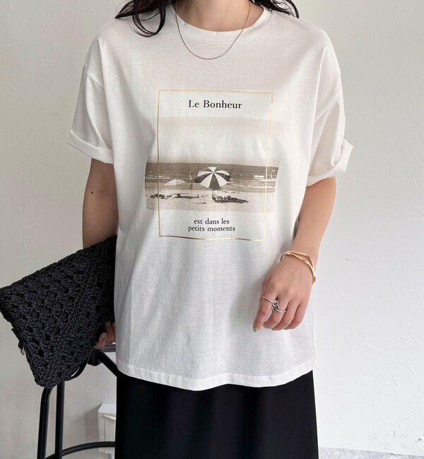 fredy emue「シルケットBEACH PHOTO Tシャツ」|Tシャツ・カットソー|