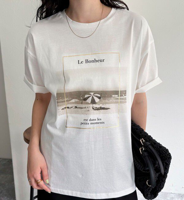 fredy emue「シルケットBEACH PHOTO Tシャツ」|Tシャツ・カットソー|