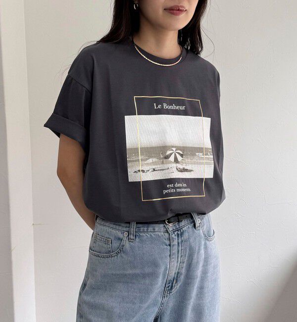 fredy emue「シルケットBEACH PHOTO Tシャツ」|Tシャツ・カットソー|