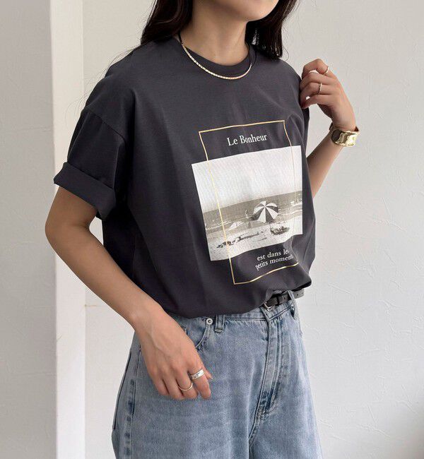 fredy emue「シルケットBEACH PHOTO Tシャツ」|Tシャツ・カットソー|