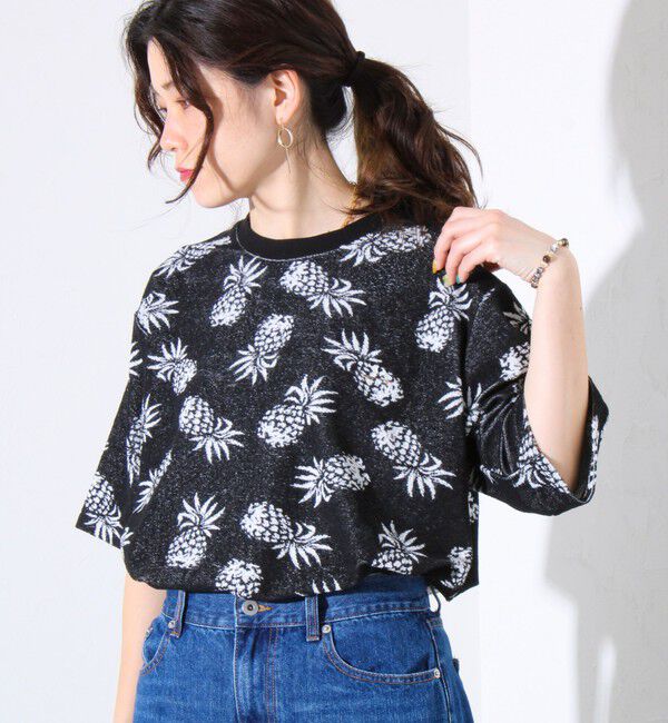 GLOSTER「【セットアップ対応】フレブルパイルTシャツ フレンチブルドッグ刺繍 ワンポイント ワンマイル」|Tシャツ・カットソー|ブラック系その他