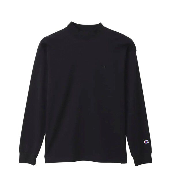 GLOSTER「【Champion/チャンピオン】ICON モックネック ロングスリーブTシャツ ベーシック」|Tシャツ・カットソー|ブラック