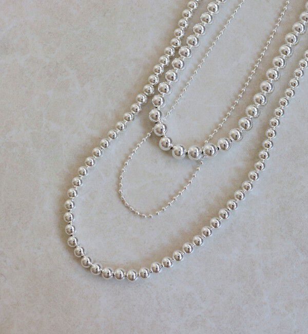 fredy emue「メタルボール3setロングネックレス」|ネックレス|シルバー