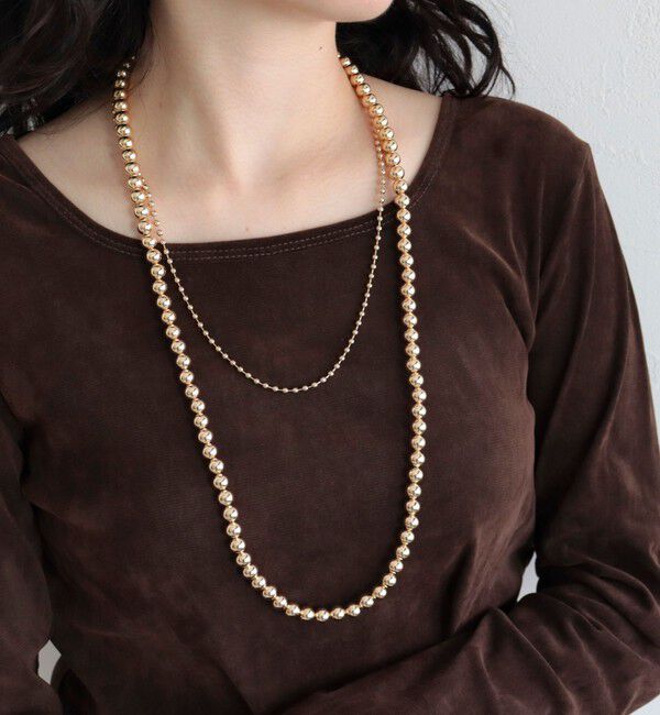 fredy emue「メタルボール3setロングネックレス」|ネックレス|