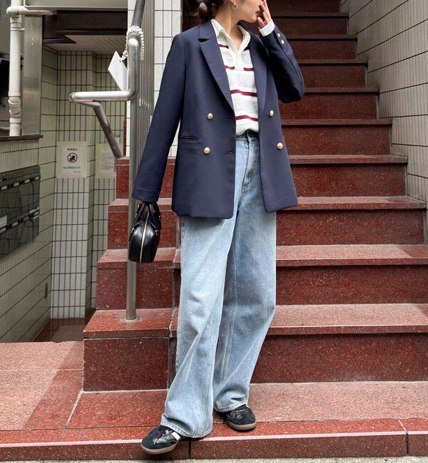 fredy emue「【3サイズ展開/オンオフ使える】ダブルブレストジャケット」|テーラードジャケット|