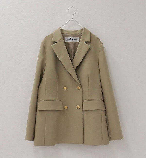 fredy emue「【3サイズ展開/オンオフ使える】ダブルブレストジャケット」|テーラードジャケット|