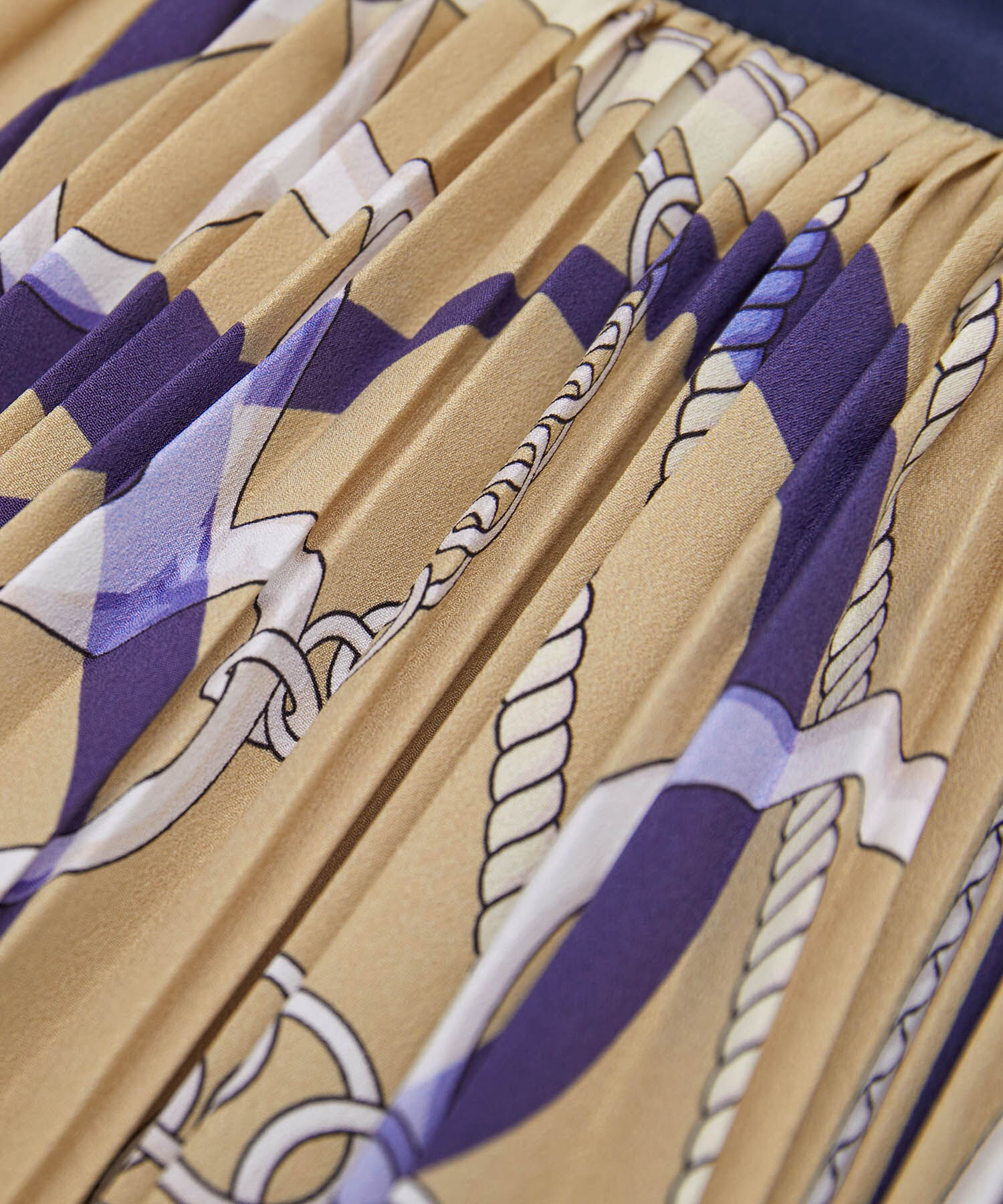 ROPE「ヴィンテージスカーフ柄プリーツスカート」|スカート|