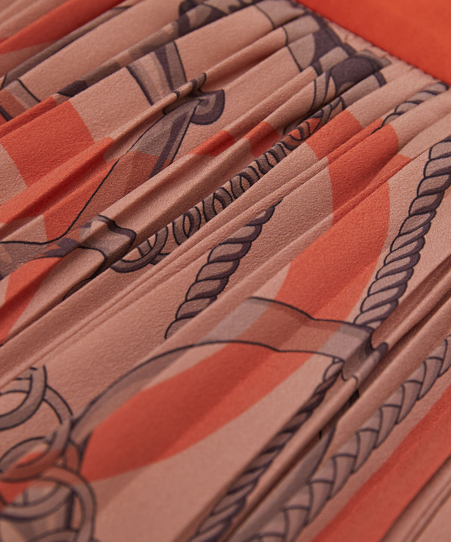 ROPE「ヴィンテージスカーフ柄プリーツスカート」|スカート|