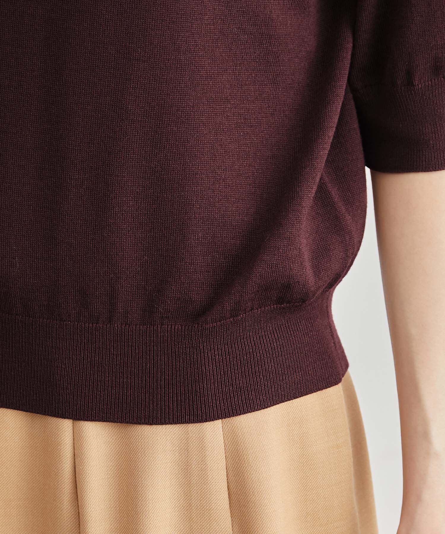 ROPE「ハイゲージウォッシャブル5分袖ニット/アンサンブル可能」|ニット・セーター|