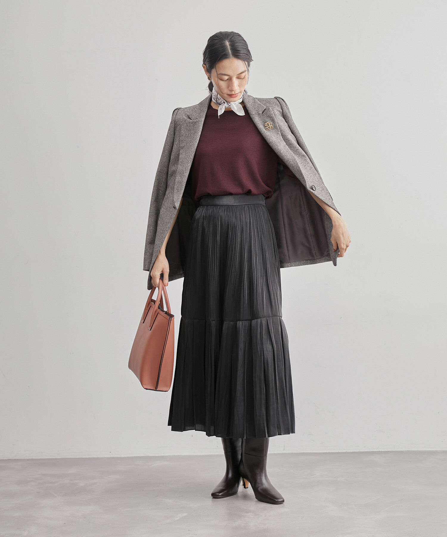 ROPE「ハイゲージウォッシャブル5分袖ニット/アンサンブル可能」|ニット・セーター|