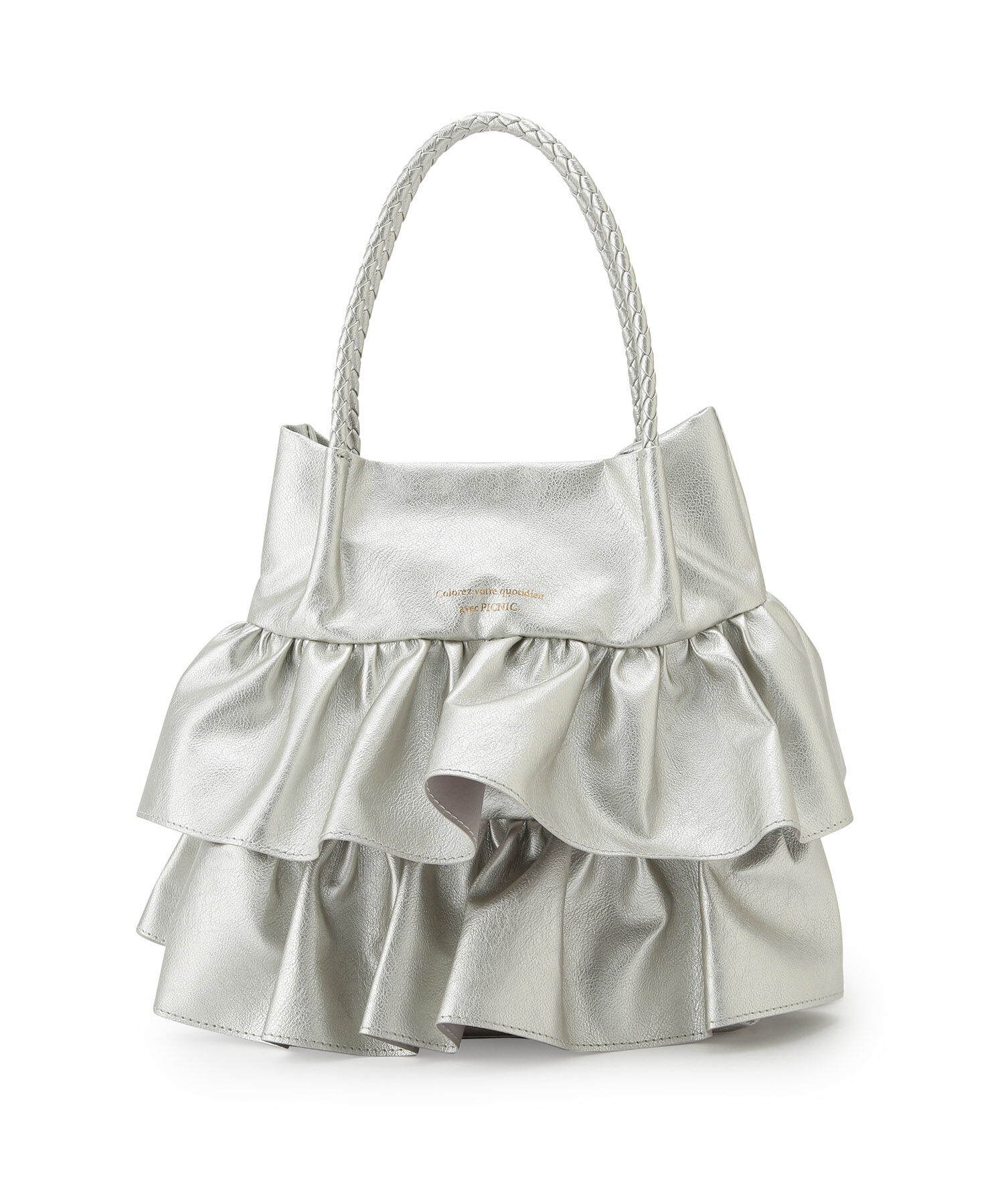 ROPE PICNIC PASSAGE「ダブルフリルメッシュハンドルミドルトートバッグ」|トートバッグ|