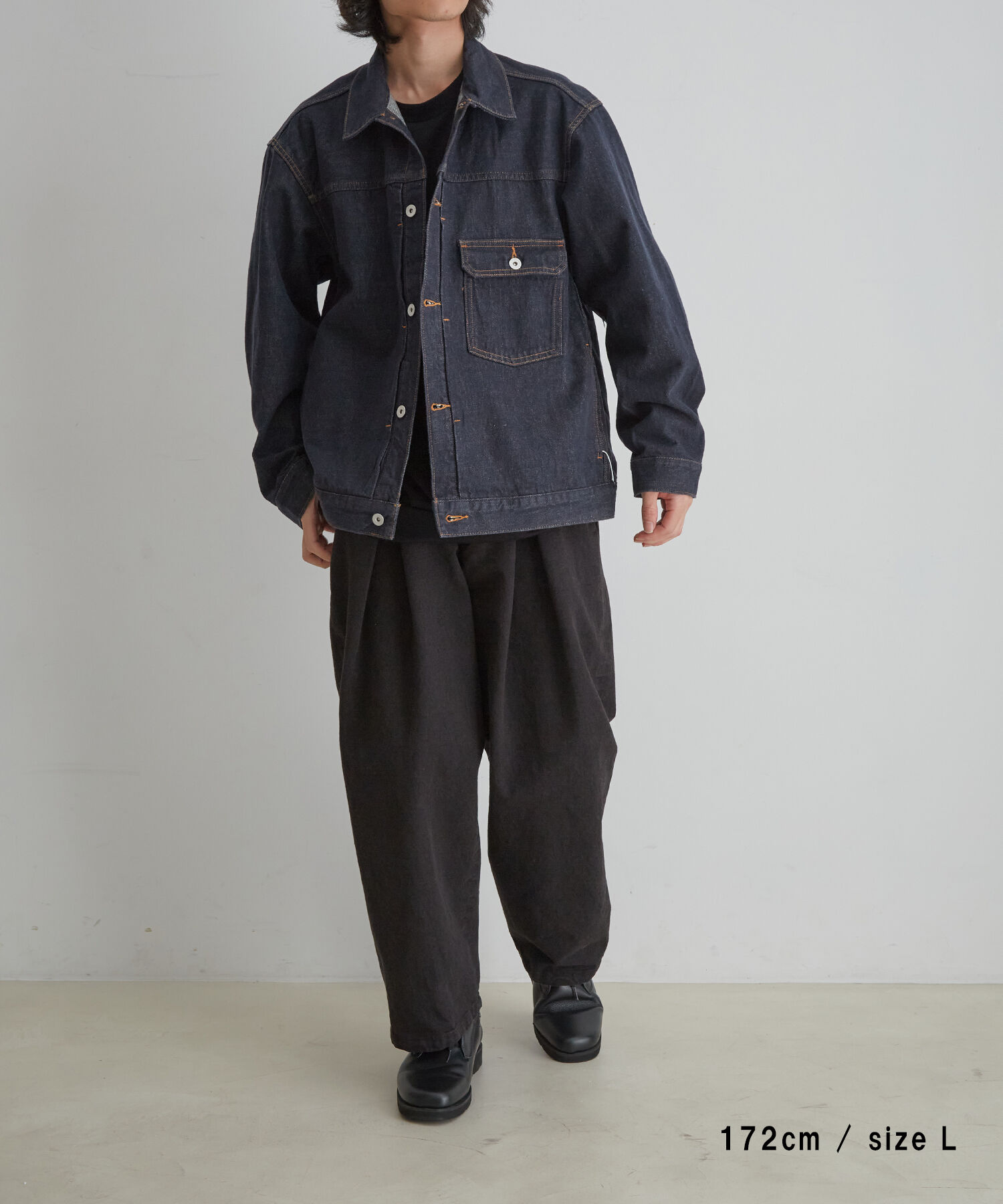 ADAM ET ROPE'「【コットンUSA】ビックシルエット デニムジャケット / セットアップ対応 / ユニセックス」|デニムジャケット|