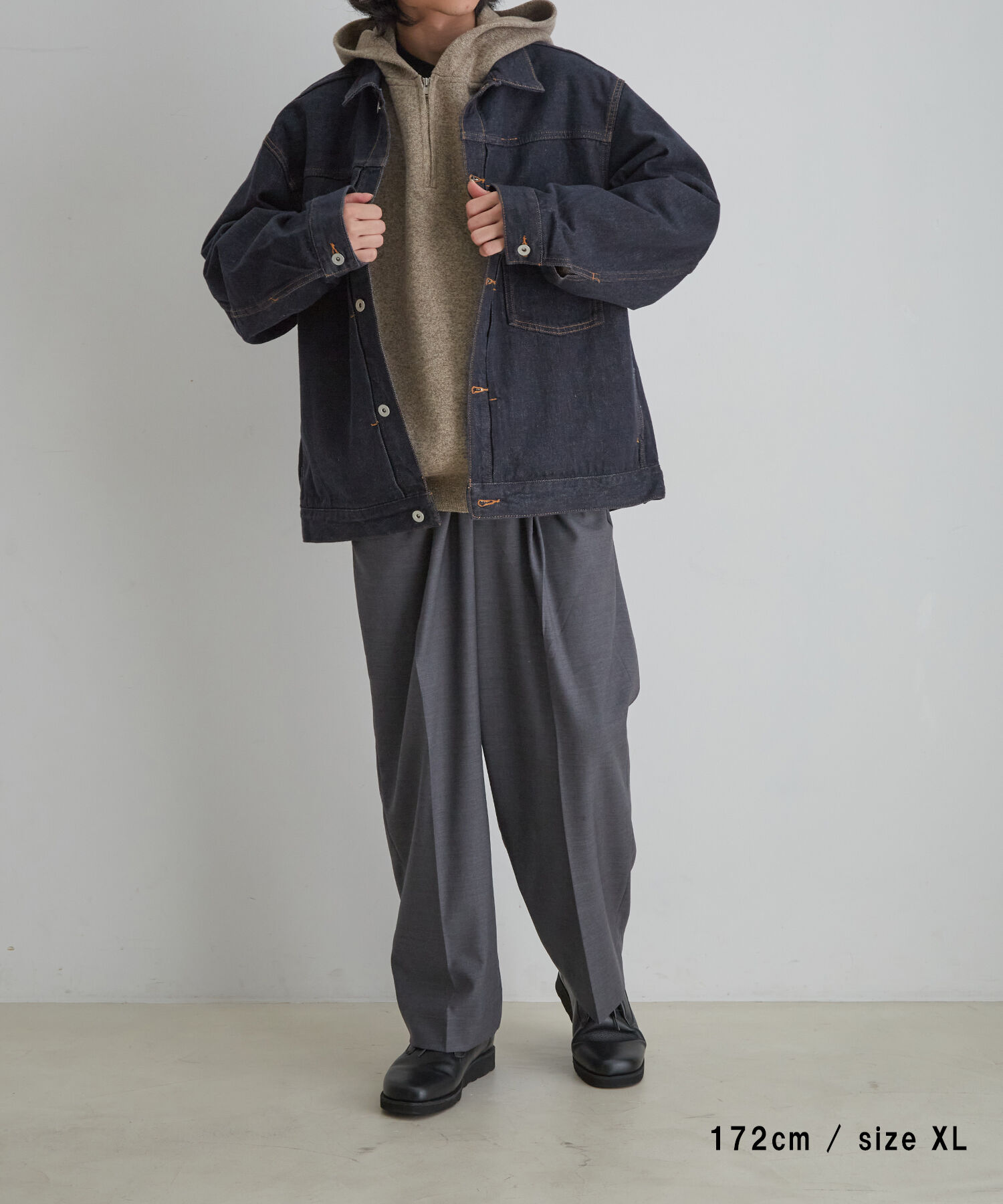 ADAM ET ROPE'「【コットンUSA】ビックシルエット デニムジャケット / セットアップ対応 / ユニセックス」|デニムジャケット|