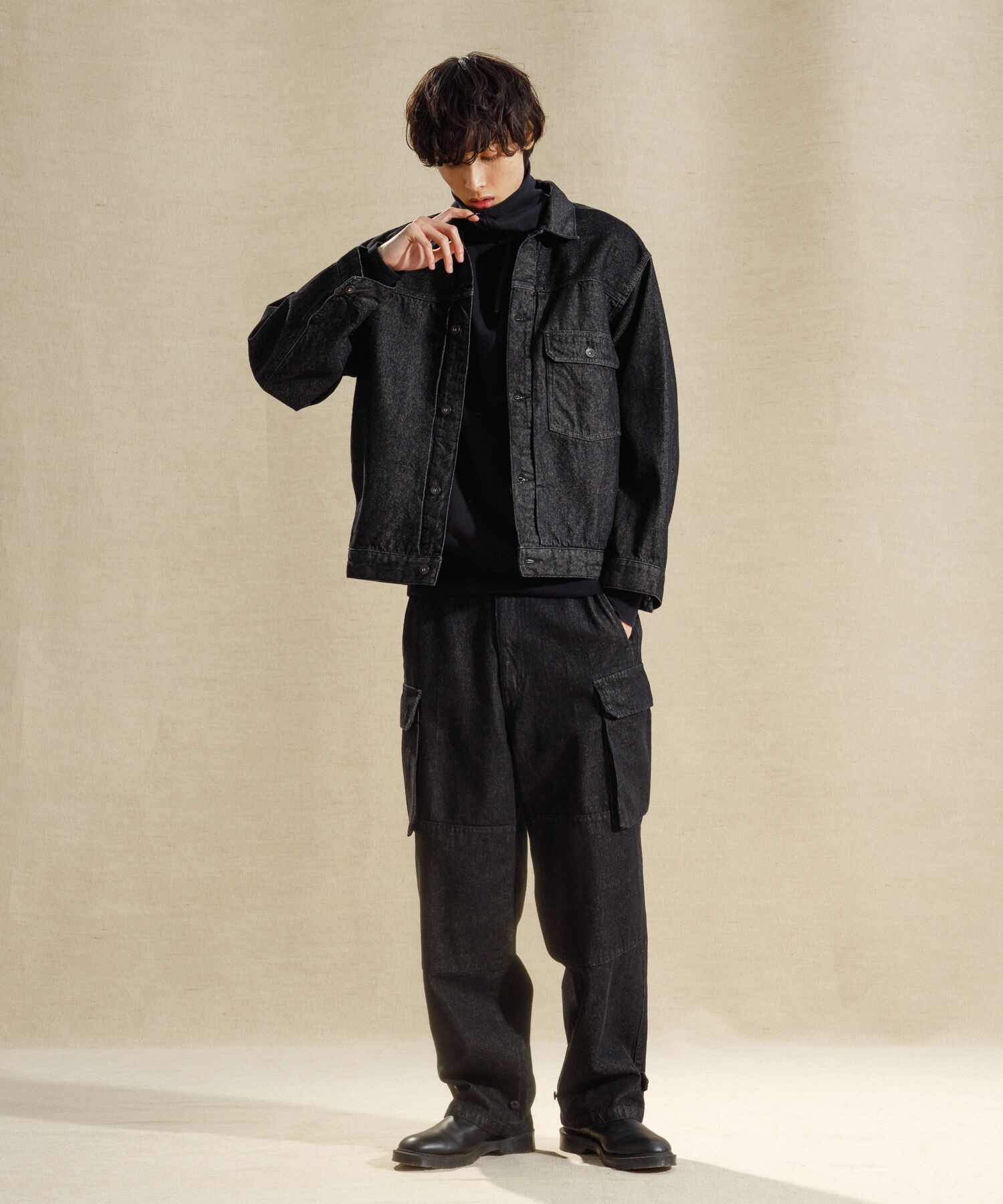 ADAM ET ROPE'「【コットンUSA】ビックシルエット デニムジャケット / セットアップ対応 / ユニセックス」|デニムジャケット|