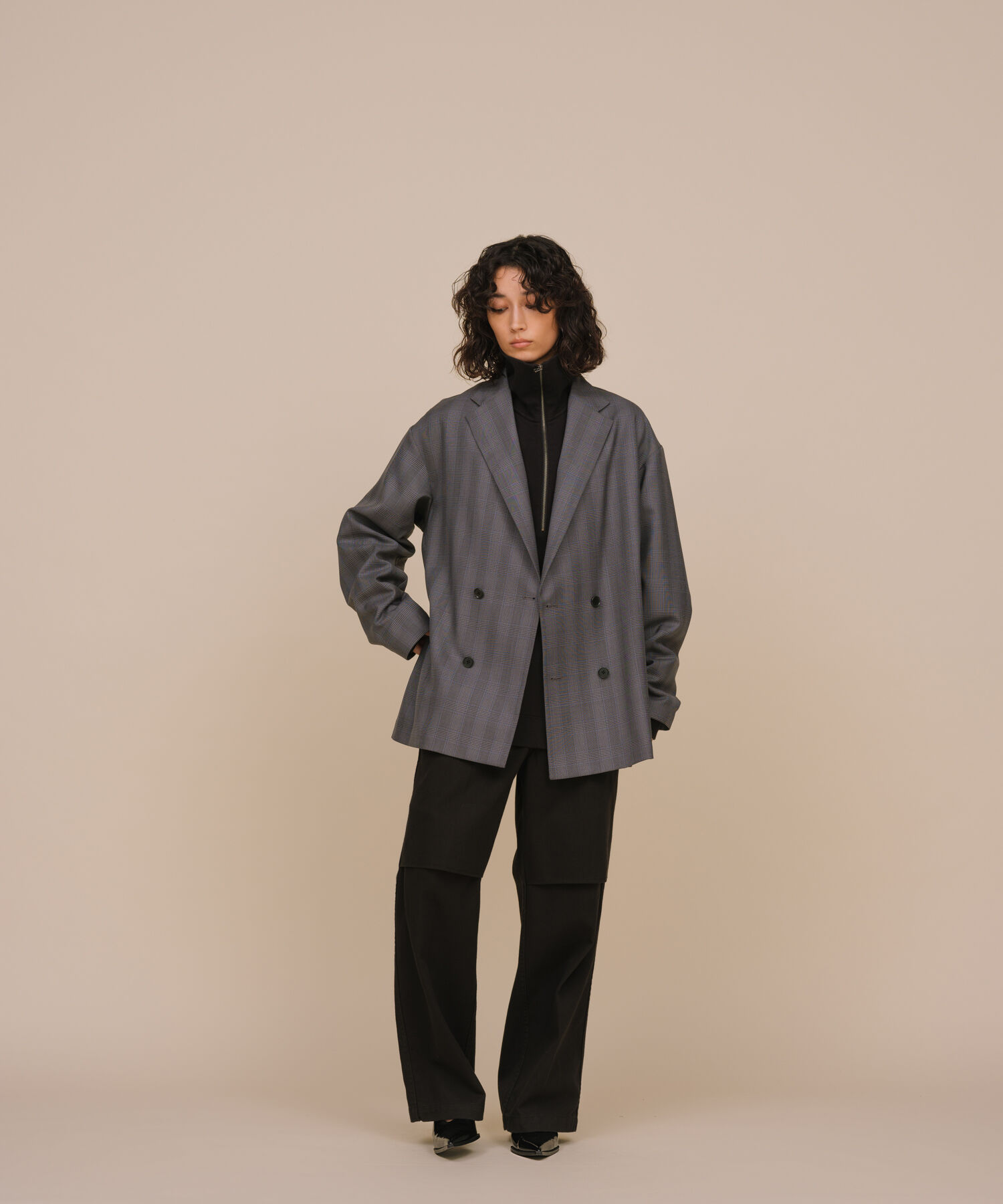 ADAM ET ROPE'「【NIKKE】オーバーサイズ ダブル カーディガン ジャケット / ユニセックス」|テーラードジャケット|