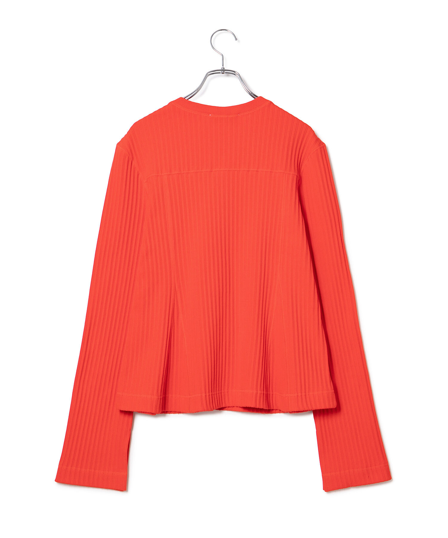 ADAM ET ROPE'「【WEB限定・洗える】フレアーリブカーディガン」|カーディガン|