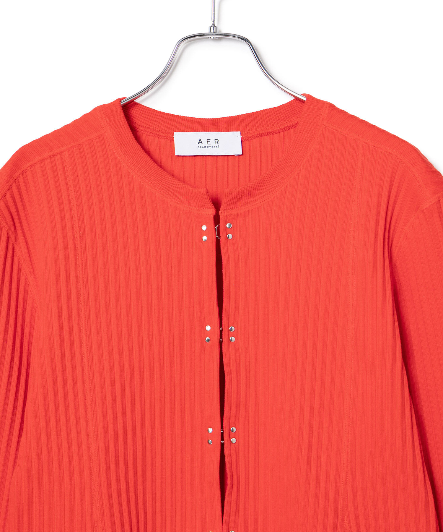 ADAM ET ROPE'「【WEB限定・洗える】フレアーリブカーディガン」|カーディガン|