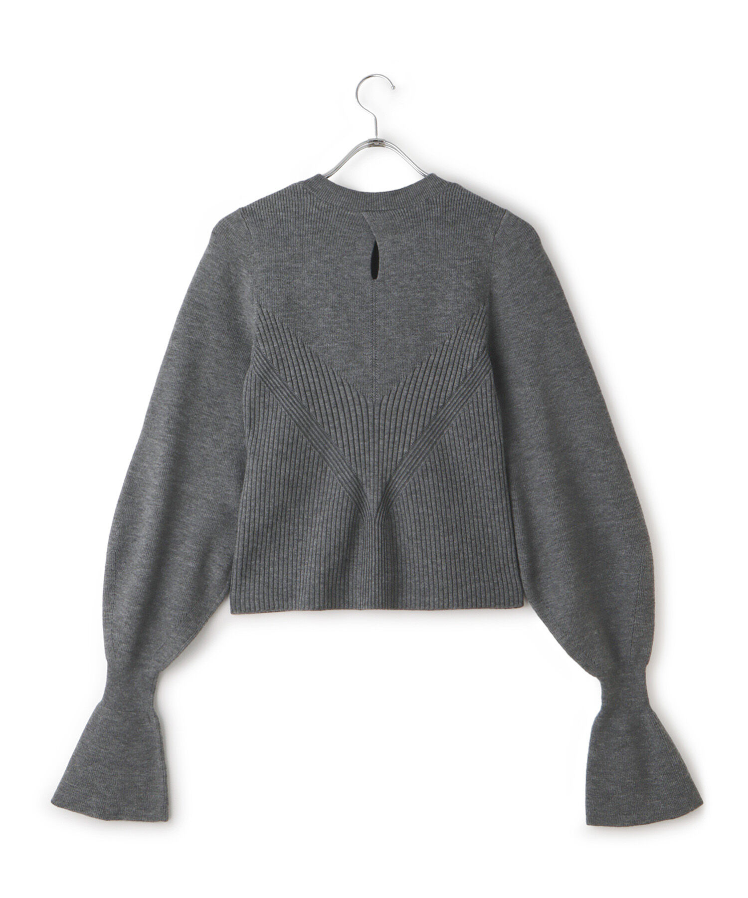 ADAM ET ROPE'「【WEB限定・サステナブル・洗える】フレアカフスパターンニット」|ニット・セーター|