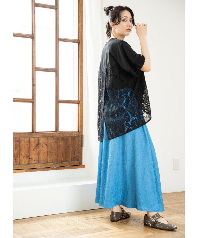  「ワッシャーフレアースカート」|フレア|