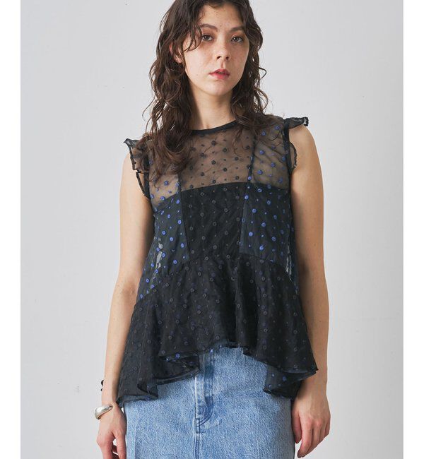  「ドットシアーブラウス」|シャツ・ブラウス|