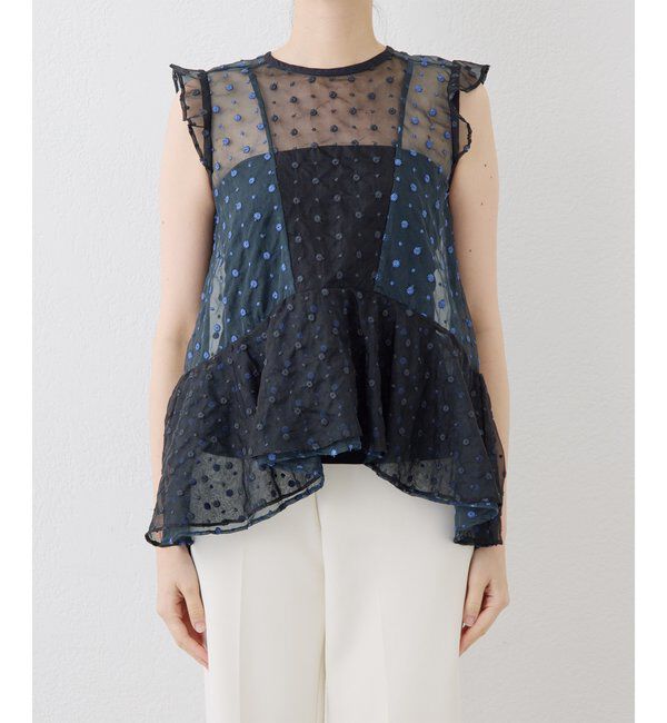  「ドットシアーブラウス」|シャツ・ブラウス|