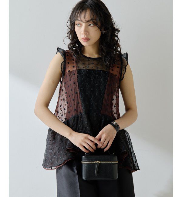  「ドットシアーブラウス」|シャツ・ブラウス|