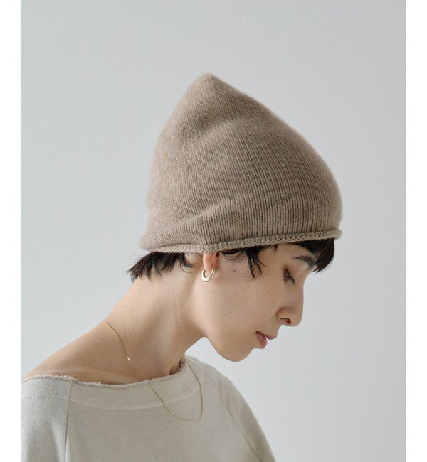 Hoaw.「【Hoaw.】カシミヤビーニー」|ハット|モカ