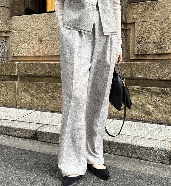  「【オケージョン対応】【WEB限定】ツイードアジャストパンツ」|チノ|