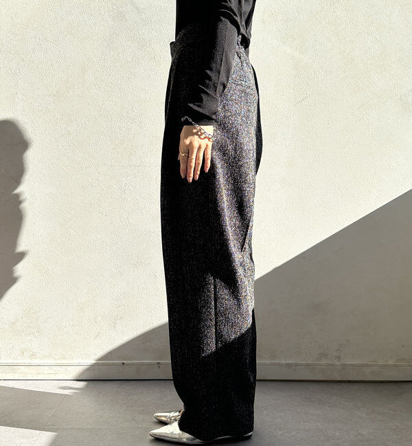  「【オケージョン対応】【WEB限定】ツイードアジャストパンツ」|チノ|