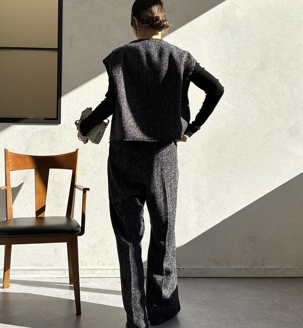  「【オケージョン対応】【WEB限定】ツイードアジャストパンツ」|チノ|