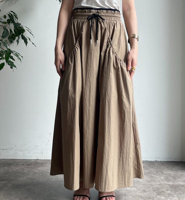  「【WEB限定】ダブルウエストギャザースカート」|スカート|