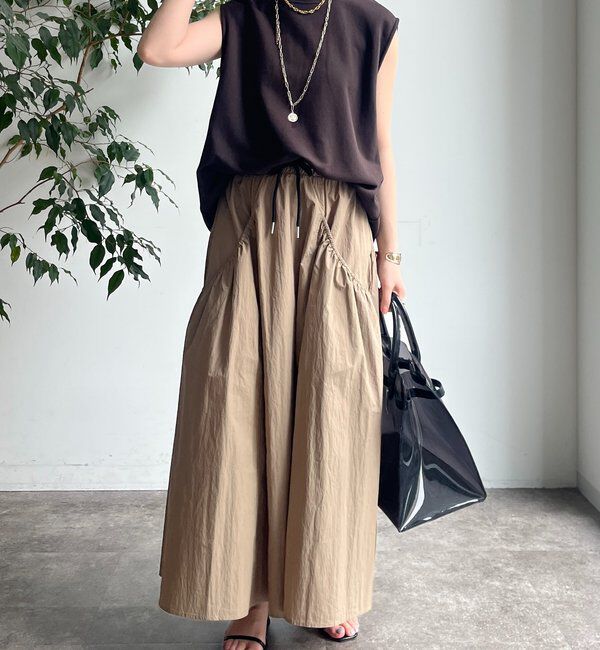  「【WEB限定】ダブルウエストギャザースカート」|スカート|