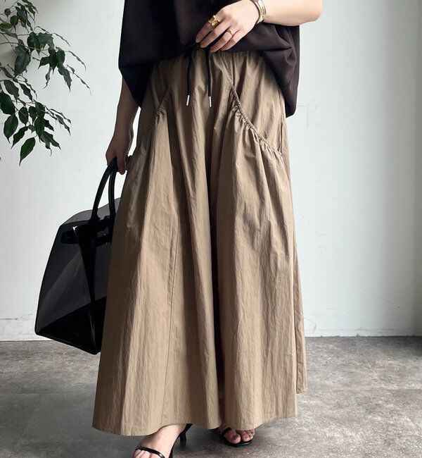  「【WEB限定】ダブルウエストギャザースカート」|スカート|