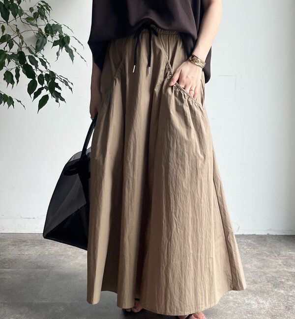  「【WEB限定】ダブルウエストギャザースカート」|スカート|