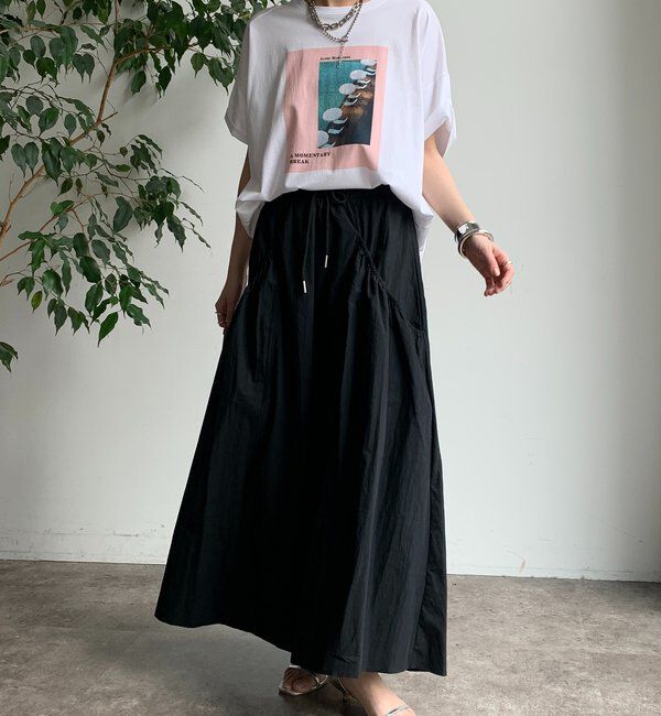 「【WEB限定】ダブルウエストギャザースカート」|スカート|