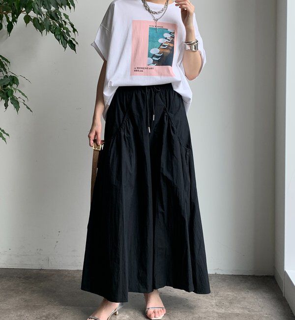  「【WEB限定】ダブルウエストギャザースカート」|スカート|