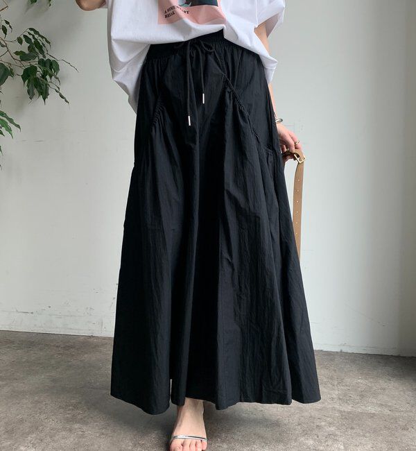  「【WEB限定】ダブルウエストギャザースカート」|スカート|