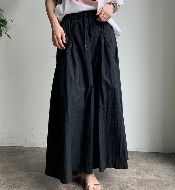  「【WEB限定】ダブルウエストギャザースカート」|スカート|