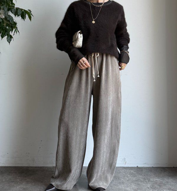  「ヘリンボーンコーデュロイイージーパンツ」|チノ|