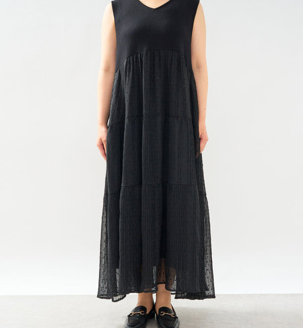  「《主役級アイテム》ニット切替プリーツジャガードドットワンピース」|その他|