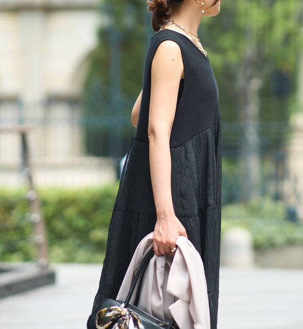  「《主役級アイテム》ニット切替プリーツジャガードドットワンピース」|その他|