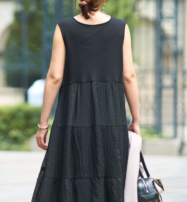  「《主役級アイテム》ニット切替プリーツジャガードドットワンピース」|その他|