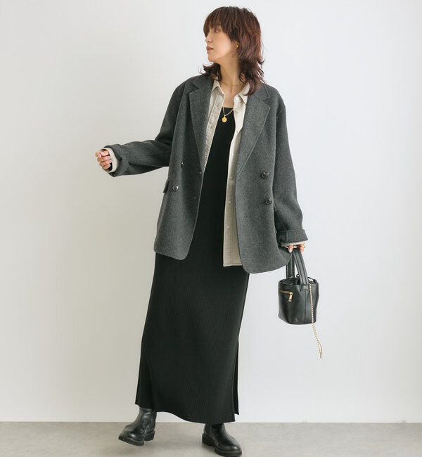  「【軽い着心地】リバーテーラードジャコット」|テーラードジャケット|