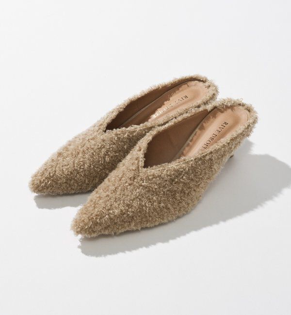  「【シーズンムードを高める】ボアミュール」|パンプス|